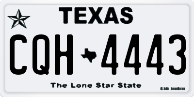 TX license plate CQH4443