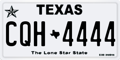 TX license plate CQH4444