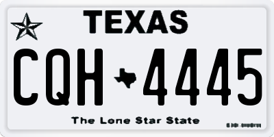 TX license plate CQH4445
