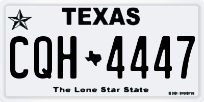 TX license plate CQH4447