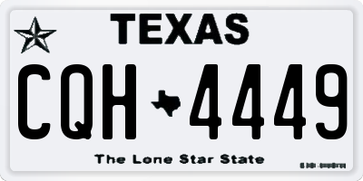 TX license plate CQH4449