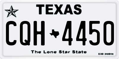 TX license plate CQH4450