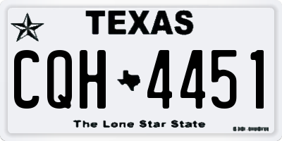 TX license plate CQH4451