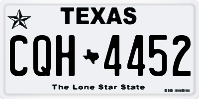 TX license plate CQH4452