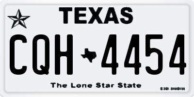 TX license plate CQH4454