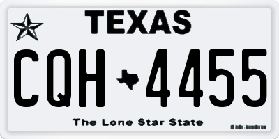 TX license plate CQH4455