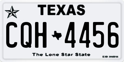 TX license plate CQH4456