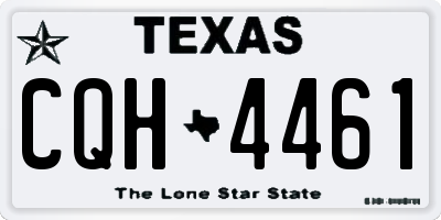 TX license plate CQH4461