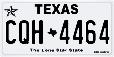 TX license plate CQH4464