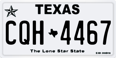 TX license plate CQH4467