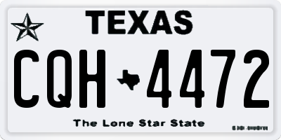 TX license plate CQH4472