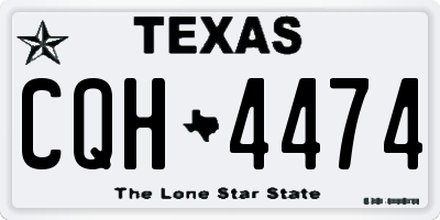 TX license plate CQH4474