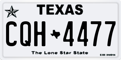 TX license plate CQH4477