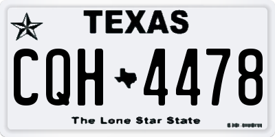 TX license plate CQH4478