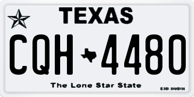 TX license plate CQH4480