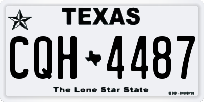 TX license plate CQH4487
