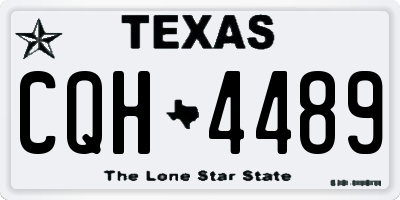TX license plate CQH4489