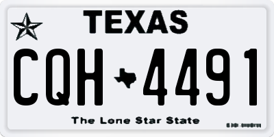 TX license plate CQH4491