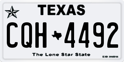 TX license plate CQH4492