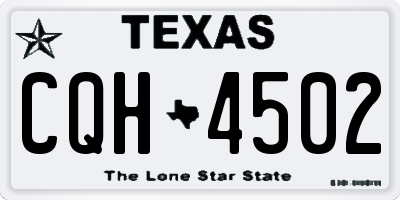TX license plate CQH4502
