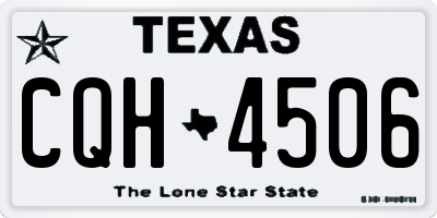TX license plate CQH4506