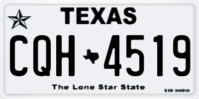 TX license plate CQH4519