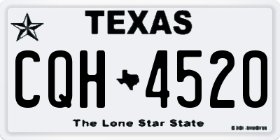TX license plate CQH4520