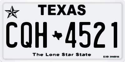 TX license plate CQH4521