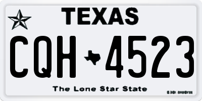 TX license plate CQH4523