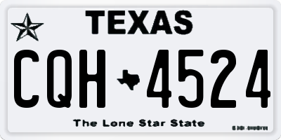 TX license plate CQH4524