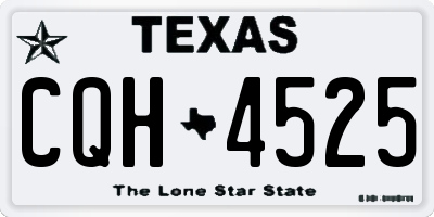TX license plate CQH4525