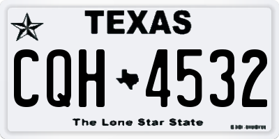 TX license plate CQH4532