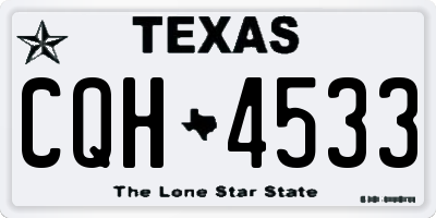TX license plate CQH4533