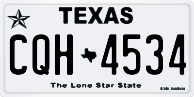 TX license plate CQH4534