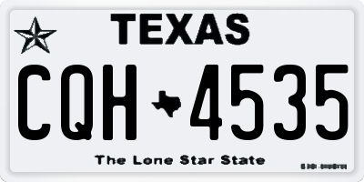 TX license plate CQH4535