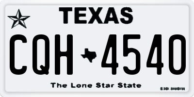 TX license plate CQH4540