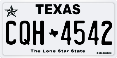 TX license plate CQH4542