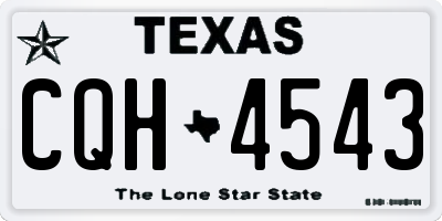 TX license plate CQH4543