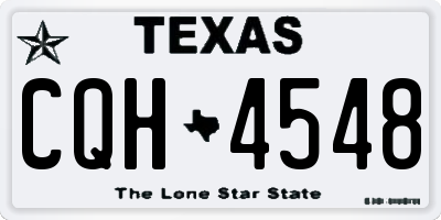 TX license plate CQH4548