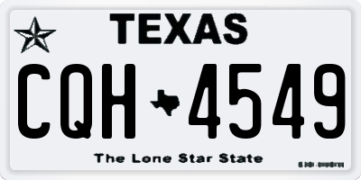 TX license plate CQH4549