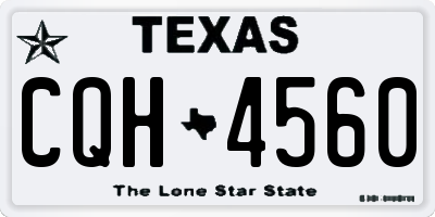 TX license plate CQH4560