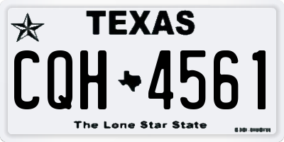 TX license plate CQH4561