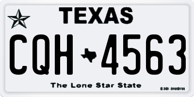 TX license plate CQH4563