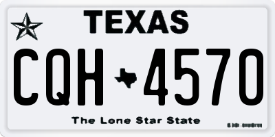 TX license plate CQH4570