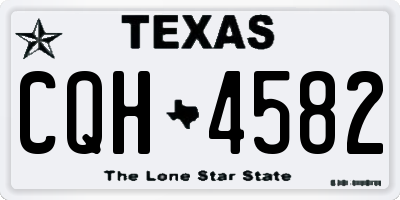 TX license plate CQH4582