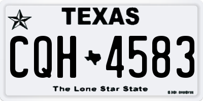 TX license plate CQH4583