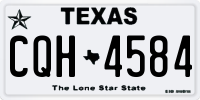 TX license plate CQH4584