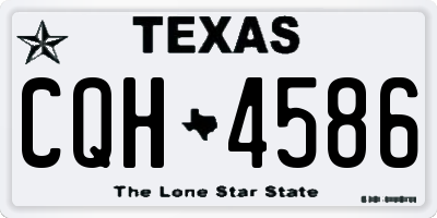 TX license plate CQH4586