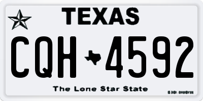 TX license plate CQH4592