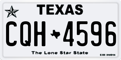 TX license plate CQH4596